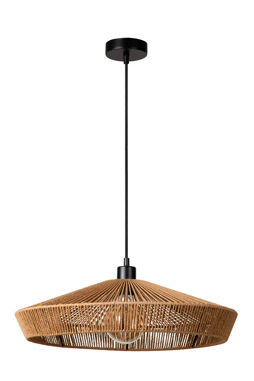 Lucide YUNKAI - Pendant light - Ø 50 cm - 1xE27 - Natural - turned off